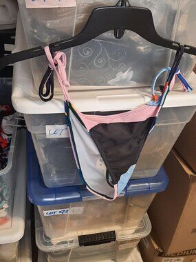 NEW ! Bikini One Pieces Bottom MultiColor Blocks Size M